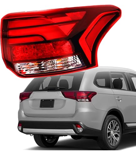 Auto Achterlichten Links/Rechts Achterlicht Voor Mitsubishi Voor Outlander PHEV 2016 2017 2018 Achterrem Stop Richtingaanwijzer Lamp Voor Auto Accessoires Remlicht (Grootte : Inner Left