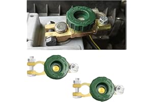 CCHRN 2 PCS Battery Master Disconnect Switch, Auto Battery Terminal Quick Disconnect Switch Isolator with Knob, Top Post Batt