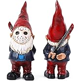 SPINNDO Garden Gnome Statue Decoration Garden Decor Horror Gnomes Boo Basket