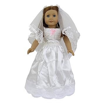 Zita Element Princess Wedding Dress Veil For 18 Inch American