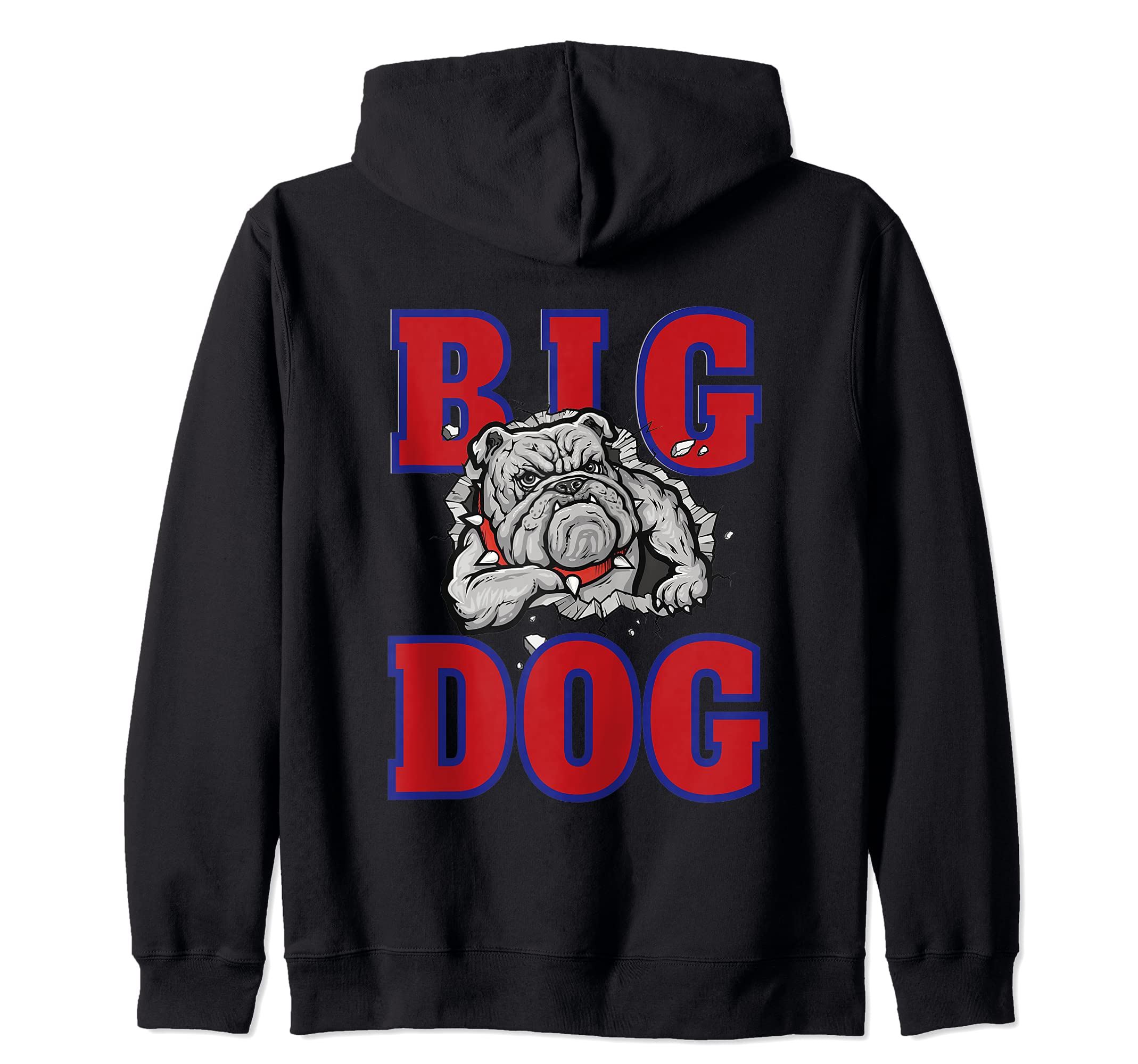 Big Dog Colorful Comic Dog Illustration Novelty Art Design Zip Hoodie