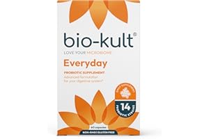 Bio-Kult Gut Health Probiotic Supplement, 14 Strains, Probiotics for Women & Men, Immune Support, Digestive Health, Shelf-Stable, Non-GMO and Gluten-Free, Capsules, 60 Count (Pack of 1)