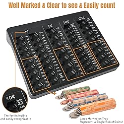 L LIKED 1PCS Black Coin Counter Tray -Change