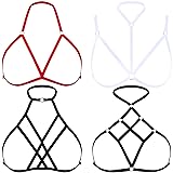 4 Pieces Women Harness Strappy Hollow Out Cross
