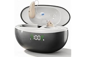 BIBIED Rechargeable Hearing Aids, 16-Channel Digital Hearing Aids for Seniors with Voice Prompts, Rechargeable Hearing Aids w