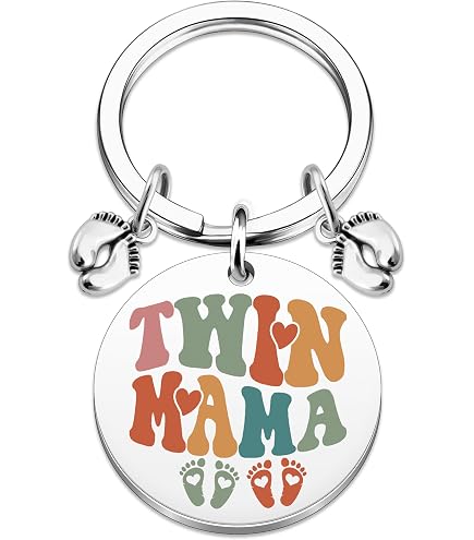 Amazon.com: Twins Mama Gifts Twin Mom Gifts Keychain Baby Twin