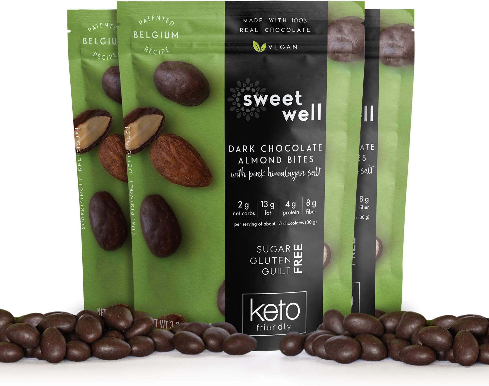 Sweetwell Keto Dark Chocolate Almond Bites (3 Pack)