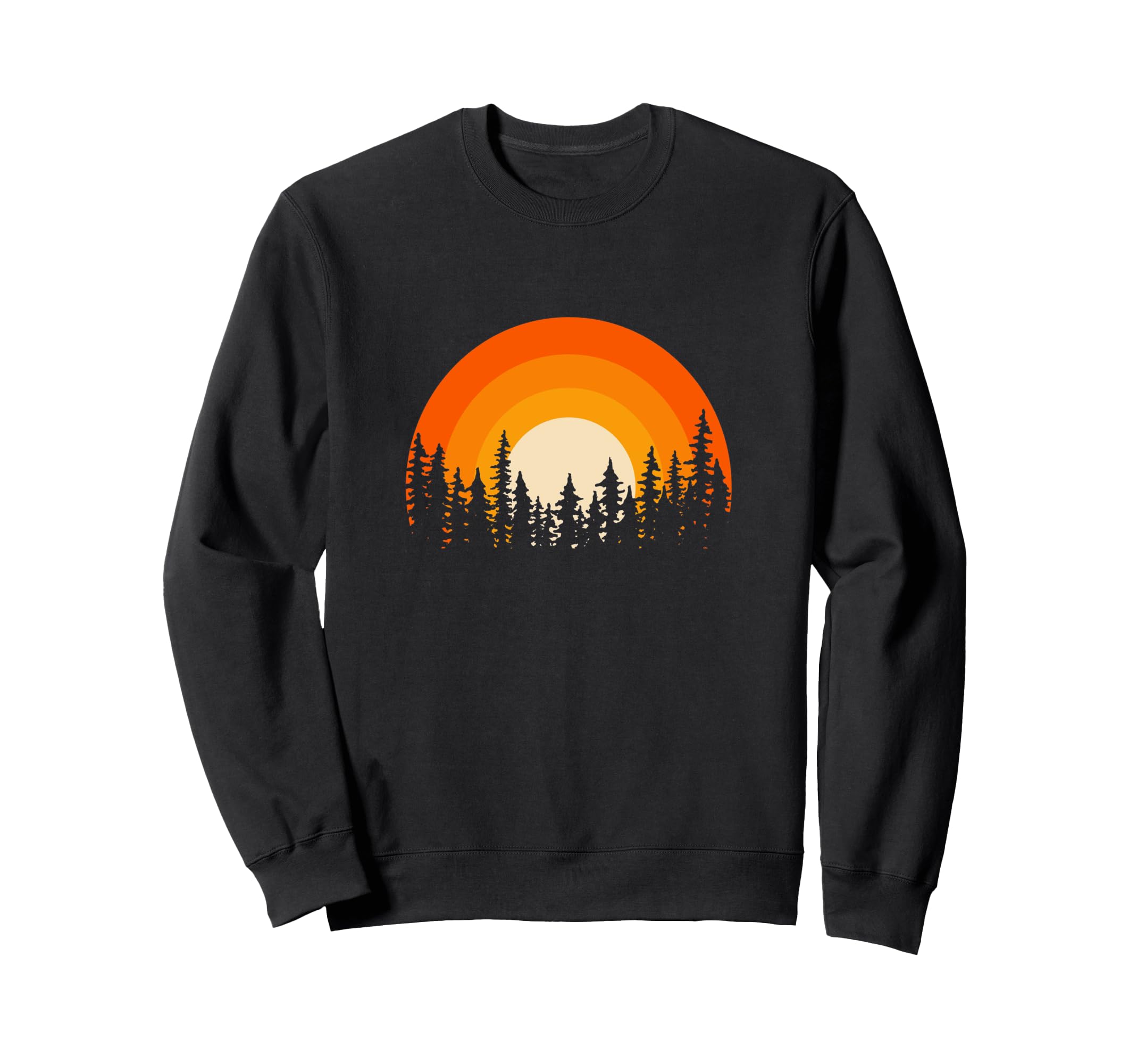 Forest Landscape - Trees with Sunset Background Sweatshirt