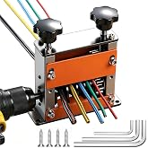 Drill Powered Manual Wire Stripping Machine, Hand Crank Wire Stripper Tool with 6 Channels 5 Blades, Fits 1-17mm Wires for Scrap Copper Wire Recycling, DIY Cable Stripping