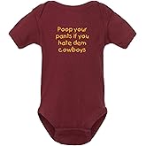 Washington Fan Poop Your Pants if You Hate the Cowboys Funny Bodysuit Outfit
