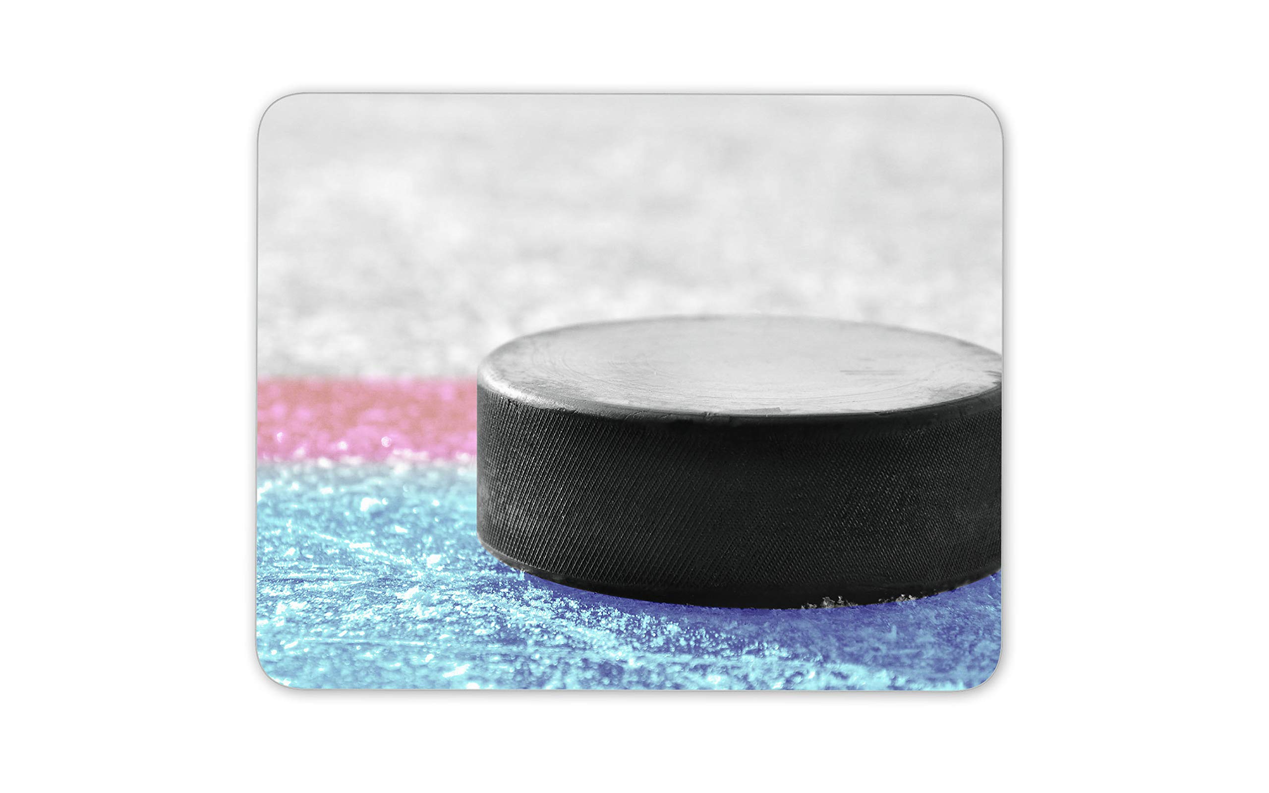 Ice Hockey Puck Mouse Mat Pad - Teenager Boys Ice Skater Computer #14196
