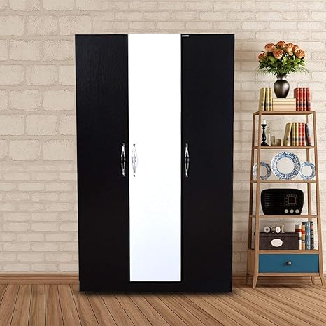 Royaloak Havana 3 Door Wardrobe Dark Brown And White Amazon In