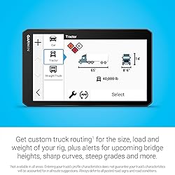 Garmin dezl OTR720, Large 7' GPS Navigator, Custom
