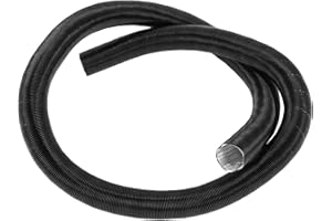 VekAuto 1 Pc Car Heater Duct Pipe 25mm ID 200cm Max l Warm Air Ducting Hose Car Truck RV Bus Van Boat Aluminum Foil Black