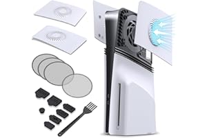 GRAUGEAR PS5 Pro Cooling & Dustproof Kit | Ventilated Faceplates + Air Filter + Dust Plugs | Reduce Console Temp by 50% | Ant