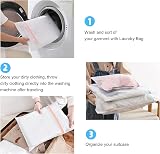 Flintronic Mesh Laundry Bags 5pc Zippered Set for Delicates Bra Lingerie view 6