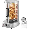 VEVOR Shawarma Grill Machine, Vertical Chicken Shawarma Cooker Machine Countertop, Electric Stainless Steel Broiler Gyro Rotisserie Oven Doner Kebab Machine, for Home Restaurant Kitchen Parties