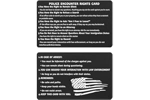 ABNTY Police Encounter Rights Card - Legal Rights Reminder for Immigrants & Citizens | Know Your Rights | Right to Remain Silent, Refuse Search, Record Police Interactions