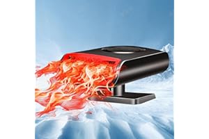 Car Heater 12V 150W, Portable Winter Defroster and Demister, 2-in-1 Fast Heating Fan & Windshield Defogger, Plugs into Cigare