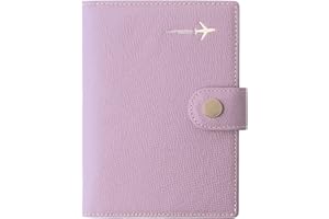 BORGASETS Genuine Leather Passport Case, RFID Passport Cover with Credit Card Holder for Women and Men Family ID Travel