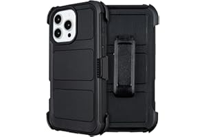 Saiboro for iPhone 16 Pro Max Case with Belt Clip Holster,for iPhone Pro Max 16 Case with Stand,Heavy Duty Rugged,2 Layers of Sturdy,Anti-Drop,for Protective Phone Case iPhone 16 Pro Max Cases Black