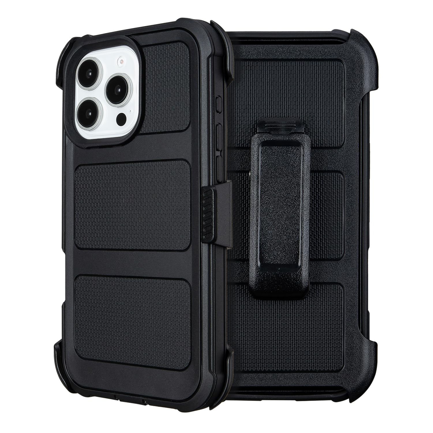 Saiboro for iPhone 16 Pro Case with Belt Clip Holster,for Defender iPhone 16 Pro Case with Stand,Heavy Duty Rugged Full-Body,3 Layers of Sturdy,Anti-Drop,for Cases iPhone 16ProCase Protective (Black)