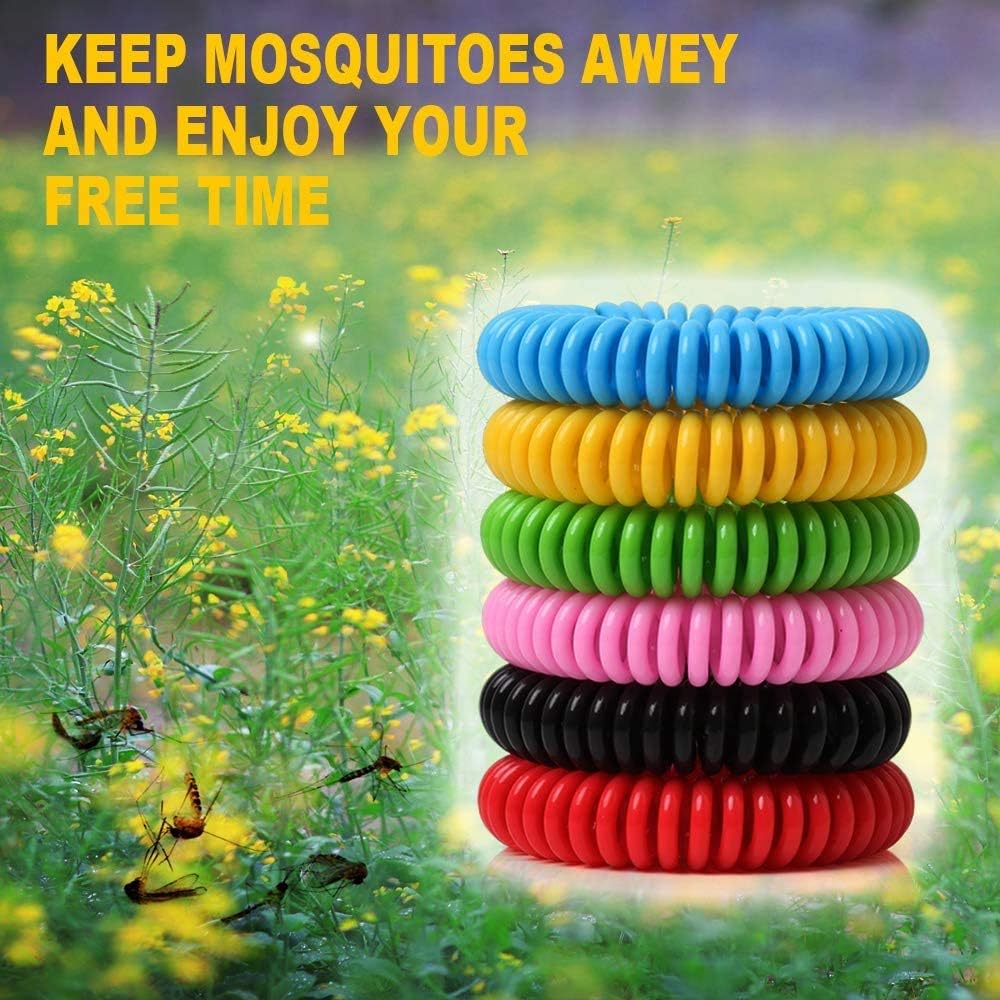 Mosquito Repellent Bracelets (12 Pack Individually Wrapped) Natural and Waterproof Wrist Bands for Adults, Kids, Pets, DEET Free, Safe for Travel Protection.: Health & Personal Care