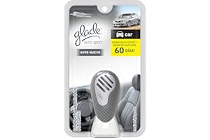 glade Aromatizante de Ambiente Continuo para Auto, Aparato con Repuesto, Aroma Auto Nuevo, 7 ml