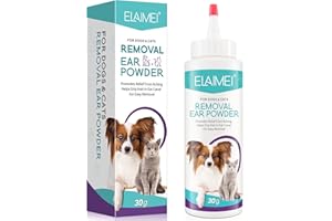 SUPSERSR Dog Ear Cleaner, Dog &Cat Ear Wash Powder, Pet Ear Cleaning Solution Treatment & Controlling Odor for Healthy Ears