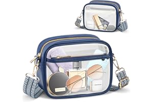 KETIEE Clear Crossbody Bag, Stadium Approved Clear Purse Bag for Concerts Sports Events Festivals