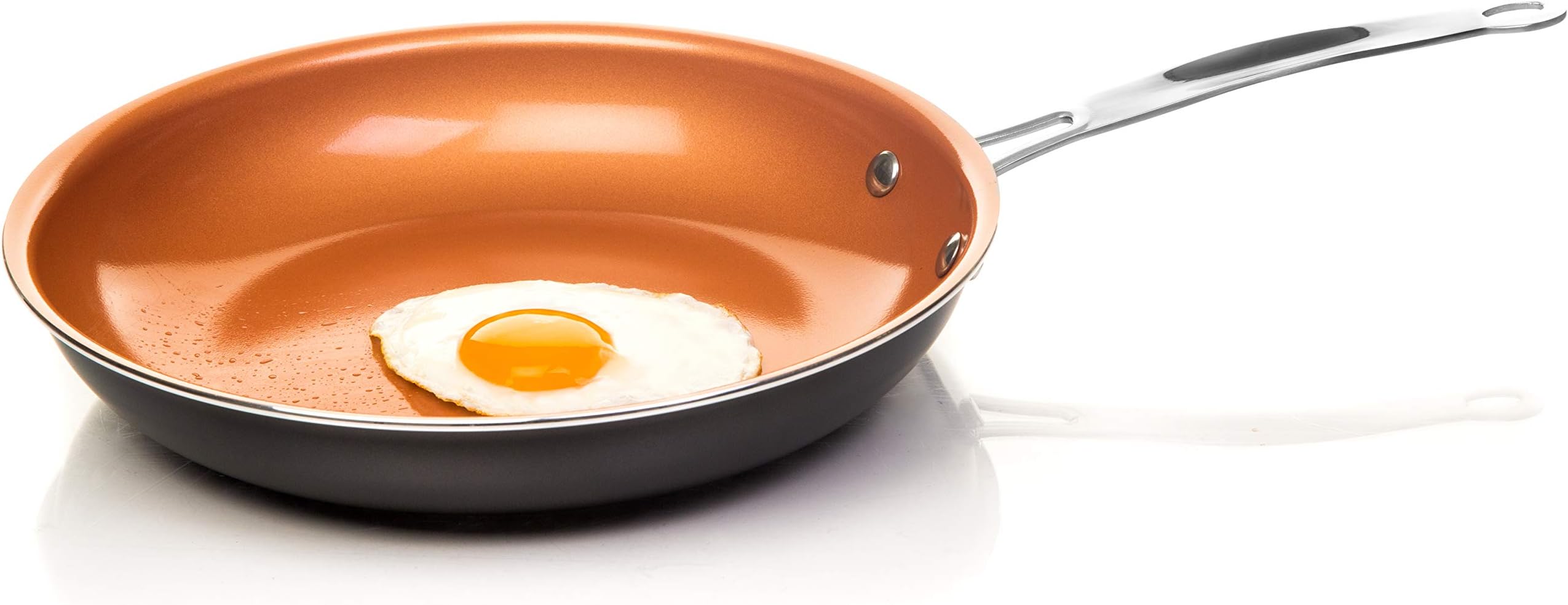 Home Icon Copper Pan 26CM (10-Inch) Ceramic Coated Non-stick Frying Pan Induction Compatible