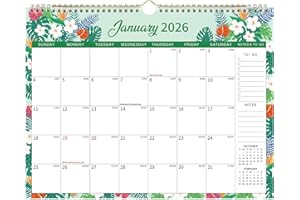 2026 Calendar - 2026 Wall Calendar: 12 Monthly Wall Calendar 2026 from January 2026 to December 2026, 14.7" x 11.3", Calendar