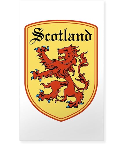 SCOTLAND Scottish Coat Of Arms Bumper Sticker – 92mm (3.6") Vinyl Decal For Cars, Windows, Laptops