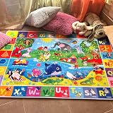 QUOKKA ABC Baby Play Mat 150x112 cm Non-Slip Plush Crawling Floor Rug view 2