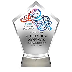 7 1/2" Personalized Glass Plaque for Awards and
