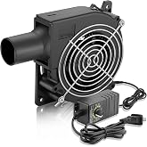 WDERAIR 120mm Squirrel Cage 12V Electric Blower Fan with Speed Controller | Adjustable air blower, Replacement fan for BBQ Smoker, Charcoal Starter, Wood Stove Bellow &amp; Inflatable Equipment Ventilation