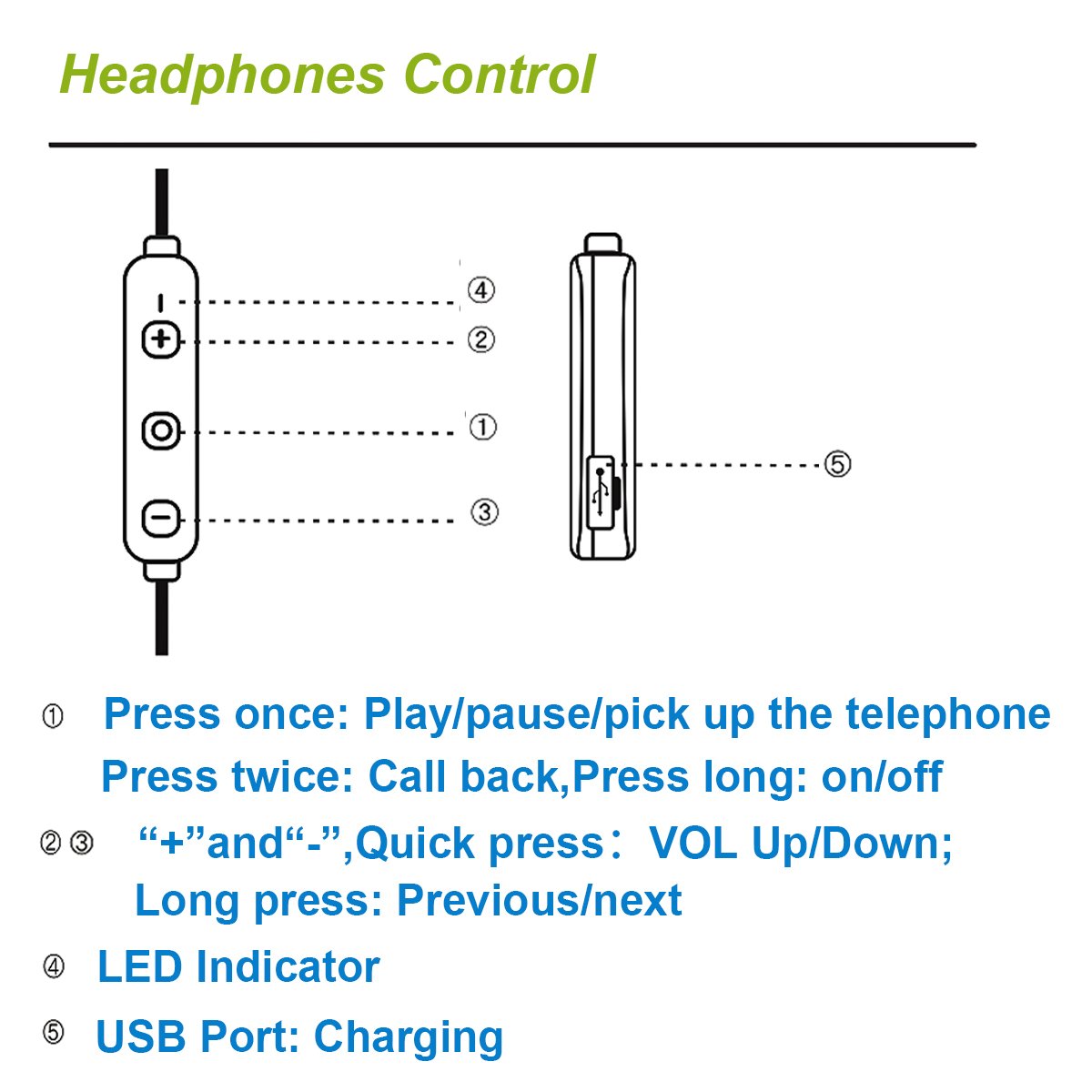 KUUFER Wireless Headphones, Bluetooth Earbuds with Magnetic Connection,6 Hours Play Time,Sport Headset with Mic,works with iPhone, iPad, Samsung, Nexus, HTC and More (Black)