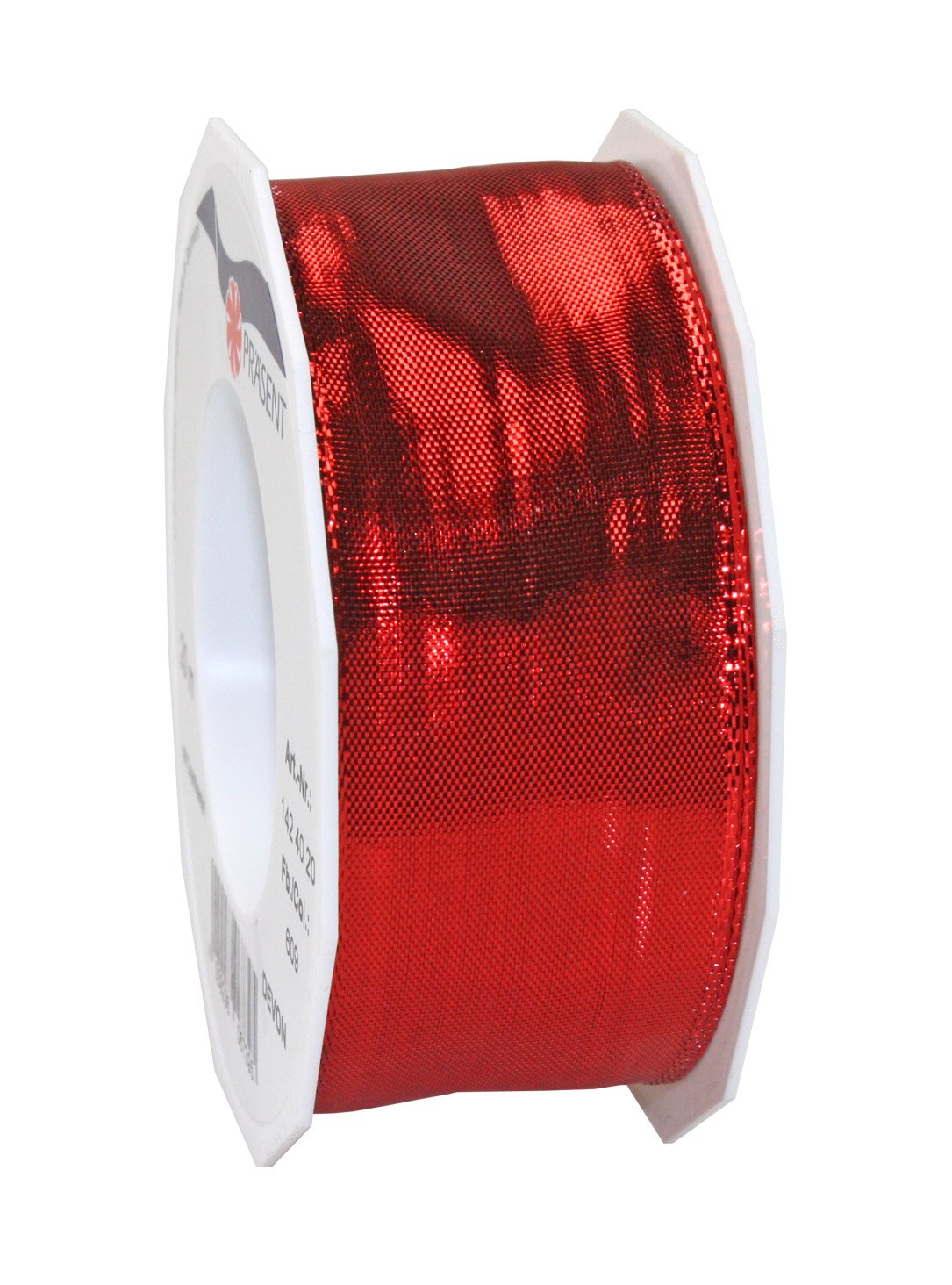 Präsent - Devon Wired Ribbon Red 20-m-Roll 40 mm width