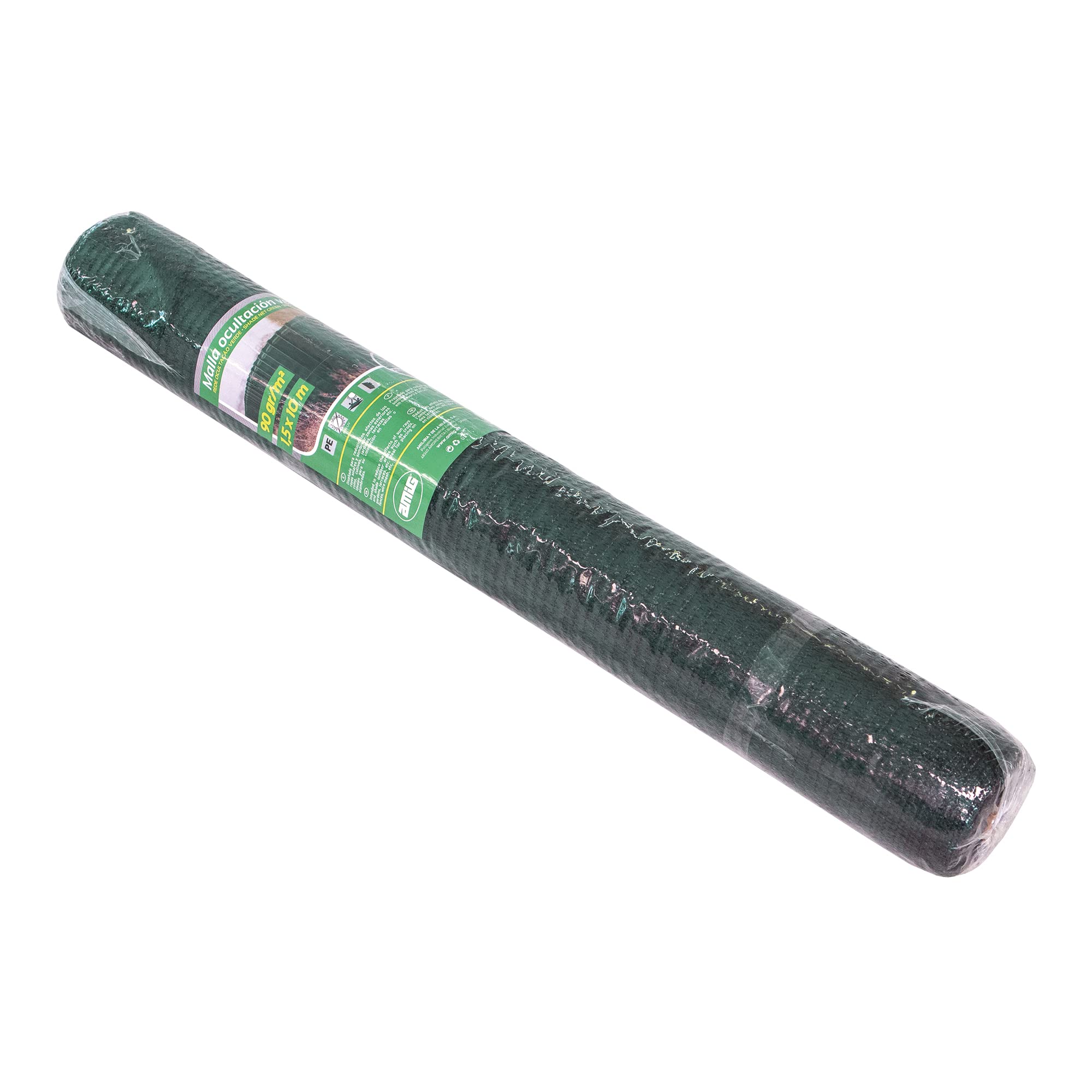 amig - Green Concealment Mesh | High Density UV Resistant Polyethylene Mesh | Gardening Tools for Shading and Placing on Fences | Measurements: 1.5 x 10 m.