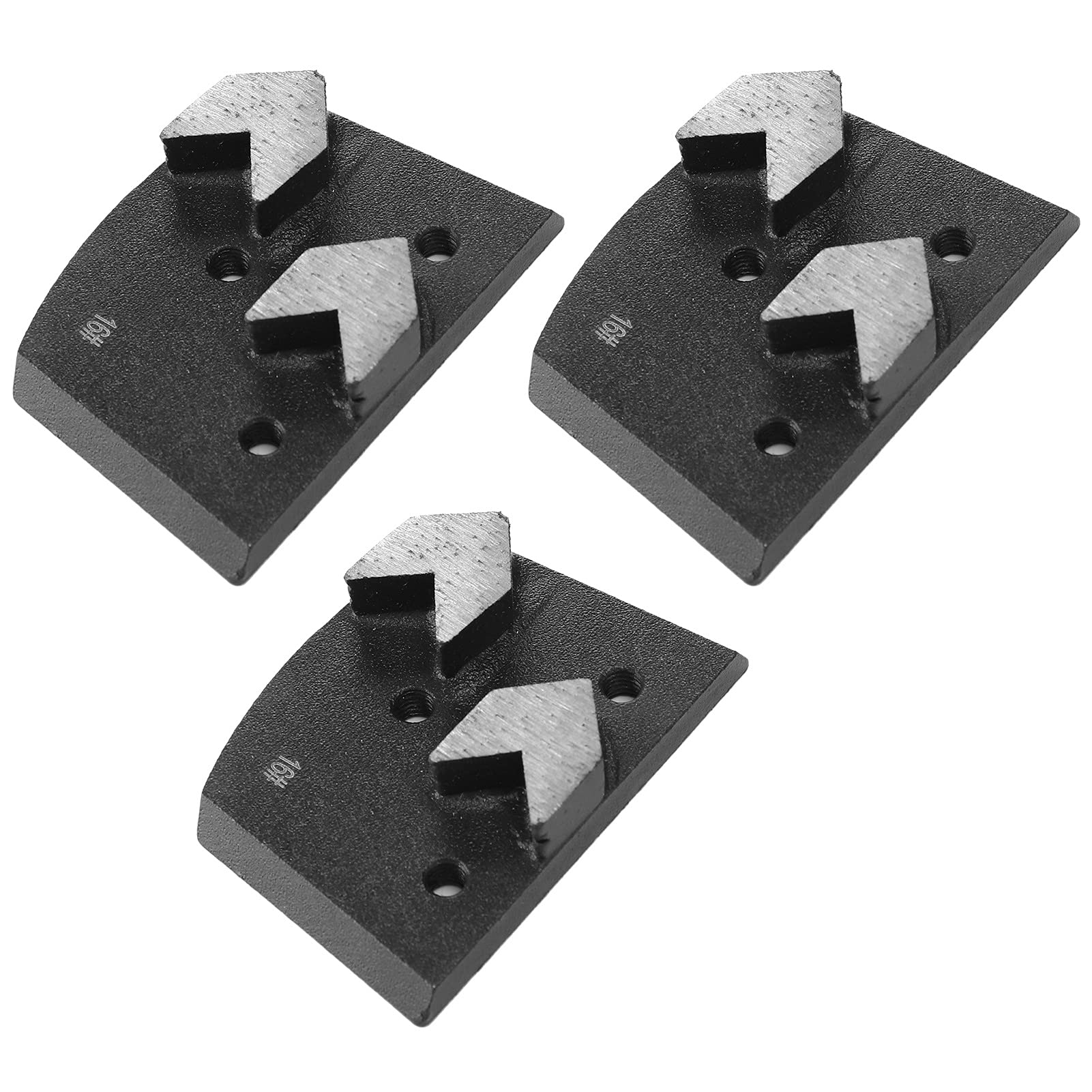 Grinding Block, 16 Grit Floor Grinding Pad Arrow Shape 2 Teeth Concrete Sanding Pad Grinder Accessories 3Pcs Reusable Sanding Blocks Polishing Grinding Block Repair Tool for All Concrete Grinders