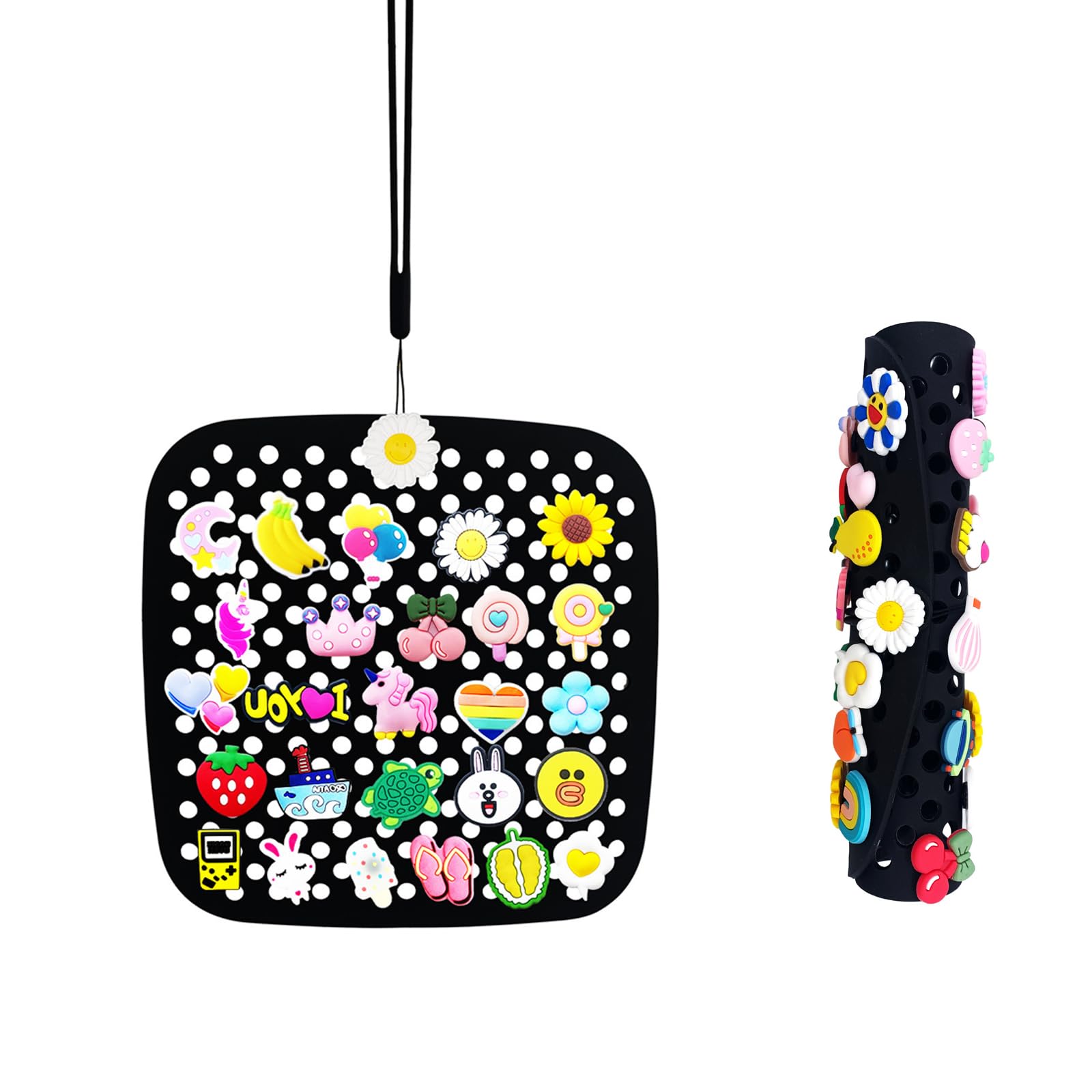 YiJPXinADZ Shoe Charms Organizer, Hanging Shoe Charm Holder, Portable Shoe Decoration Croc Charms Display Stand, Wall Mounted Display Holder for Shoe Charms(Croc Charms Not Included)