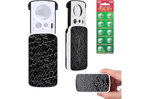 HMKIS Jewelers Loup, Slide-Out Jewelry Loope Magnifier, 30X 60X 90X Magnifying Glass Loop with UV and LED Lights for Diamonds, Gems, Jewelry, Coins, Stamps with 10 Backup Batteries