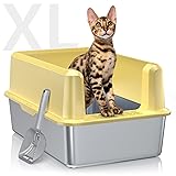 Stainless Steel Litter Box with High Side, XXL