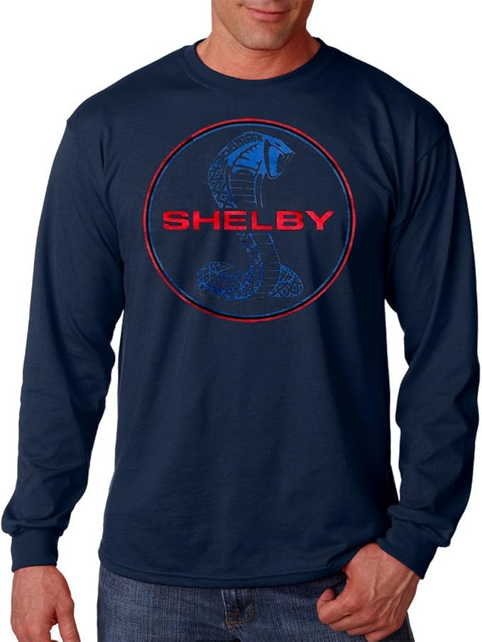 Amazon.com: Ford Shelby Cobra Logo Men's Thermal Longsleeve Tee Ford Motor Mustang Shirt Navy 
