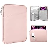TiMOVO 13 Inch Tablet Sleeve with Pocket for iPad Air 13" M3 2025, iPad Pro 13", iPad Pro 12.9", Galaxy Tab S9 Plus/S10+/S10 Plus/S9 FE+/S9 FE Plus 12.4", Remarkable Paper Pro 11.8", Pink