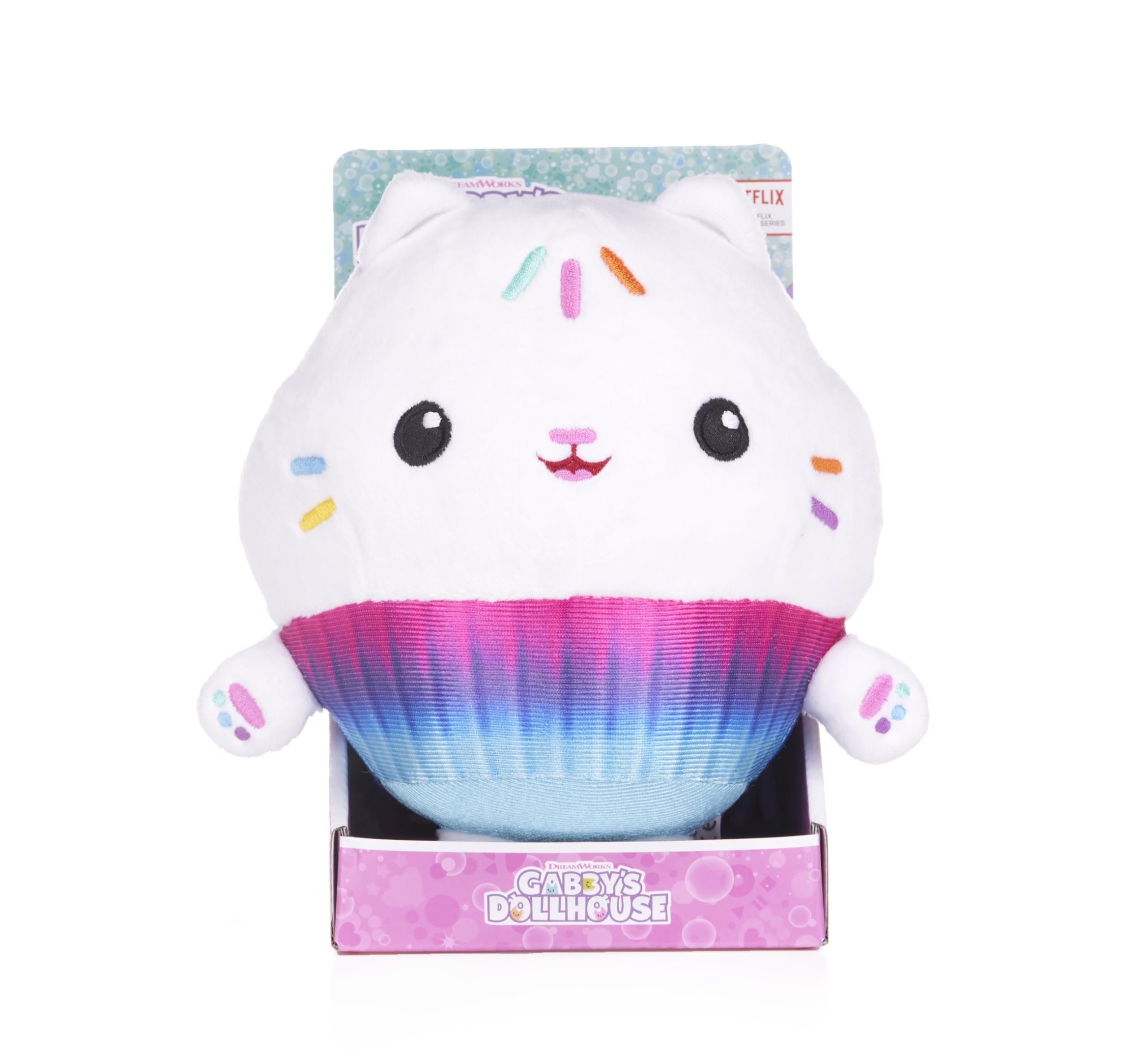 Gabby's Dollhouse 25cm (10-inches) Cakey Cat Character Soft Plush Toy
