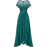 BeryLove Formal Dresses for Women 2026 Wedding Guest with Slit Cocktail Elegant Lace Long Prom Dress