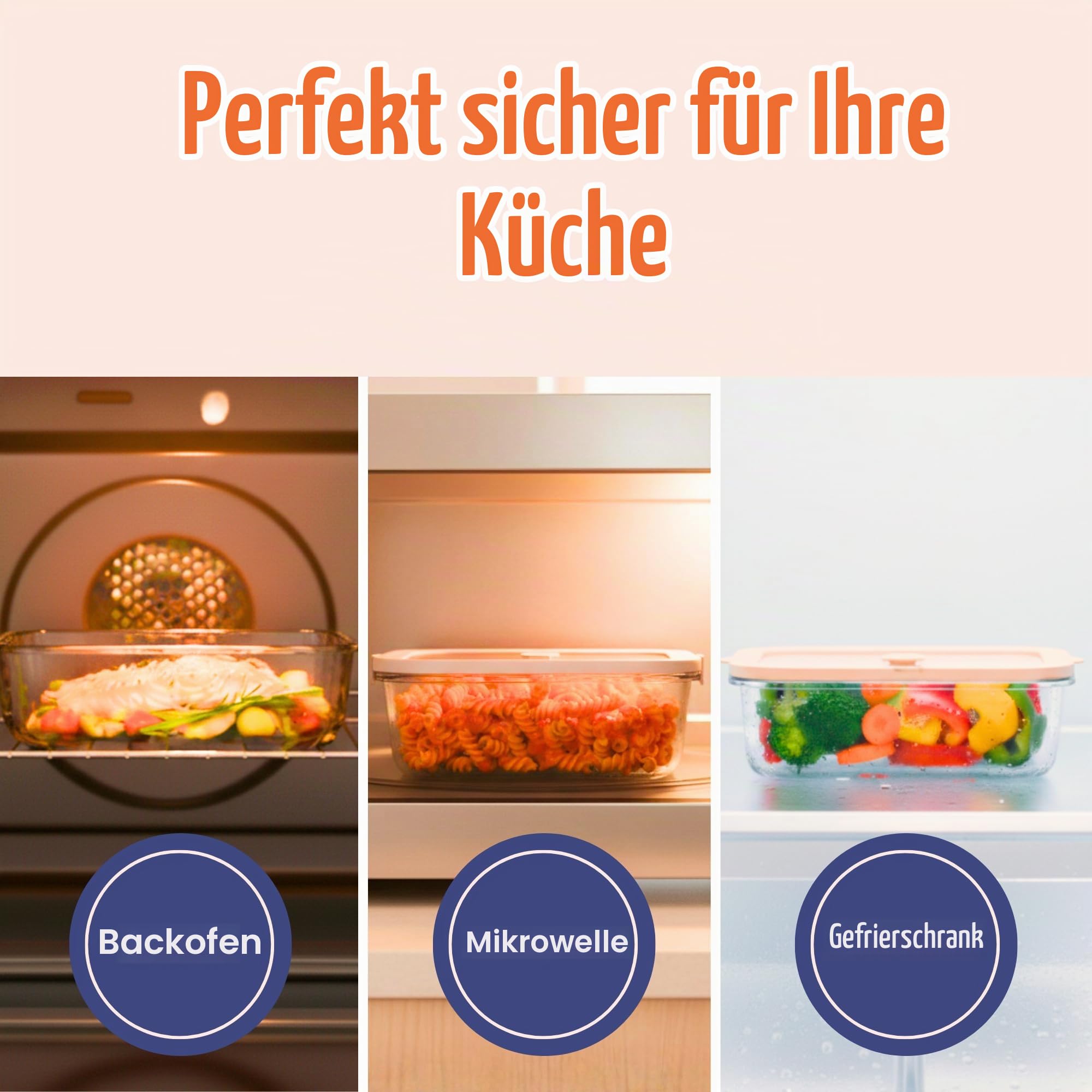 Ziruma Ungiftige 6,2 Tassen Glas Frischhaltedosen mit Deckel, große Lebensmittelbehälter, plastikfreie Mahlzeitvorbereitung, luftdichte Frischhaltedose, mikrowellen- und gefriergeeignet, 2 Stück 7