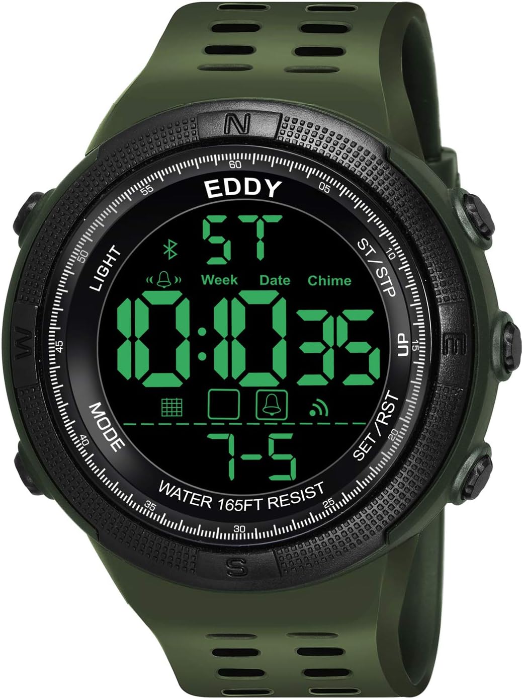 EDDY HAGER Digital Army Green Sports Digital Watch - for Men EH-806-GRN