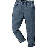 Floerns Boy's Casual Elastic Waist Tapered Trousers Long Corduroy Pants